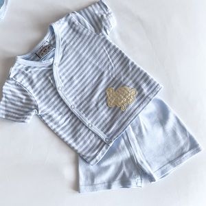 Striped Bunny Shorts Set